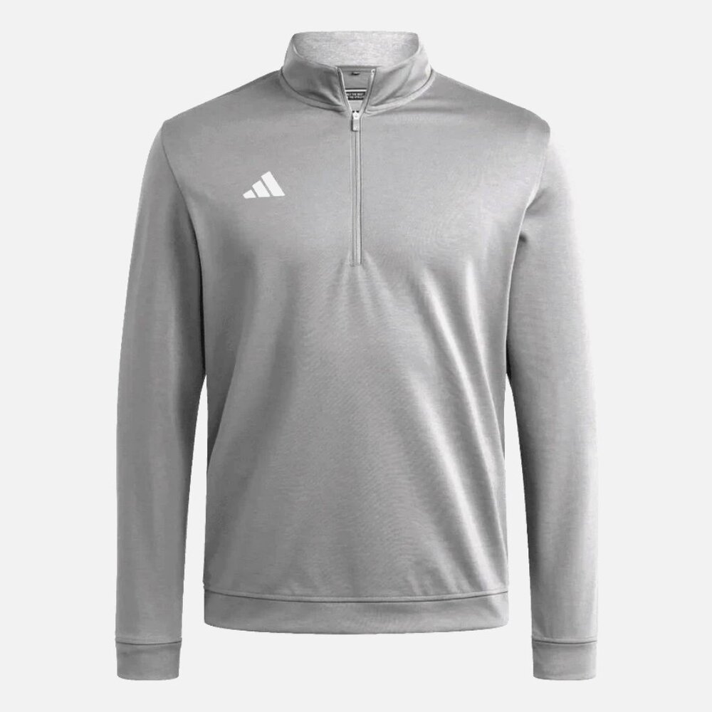 ADIDAS XXL mens 1/4 zip pullover 2xl elevated gray golf sweater sweatshirt new